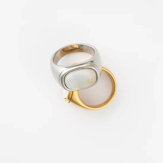 Anello di dichiarazione Shell per la vendita all'ingrosso da parte di Sunbalm Jewelry