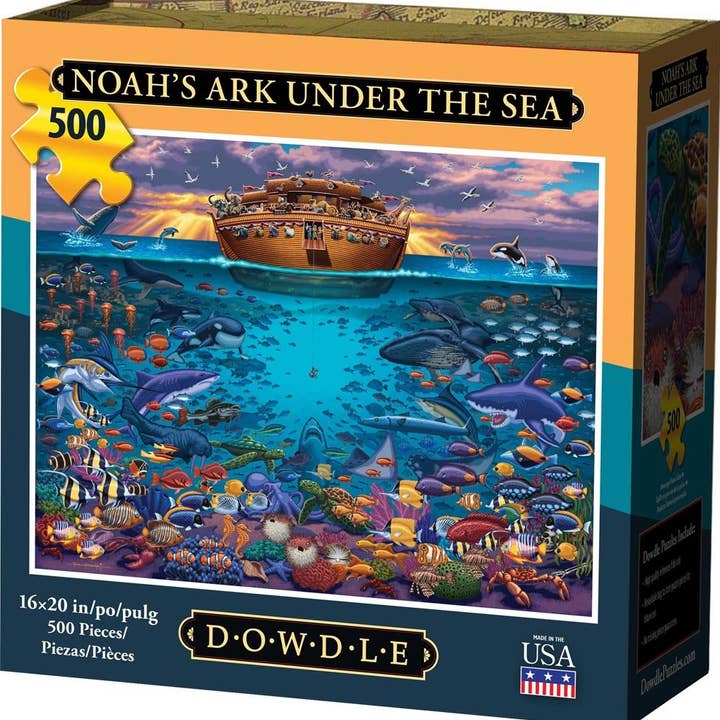 Boardwalk Puzzle Company - Wholesale Puzzle - Adult - Noah's Ark Under the Sea - 500 Piece0