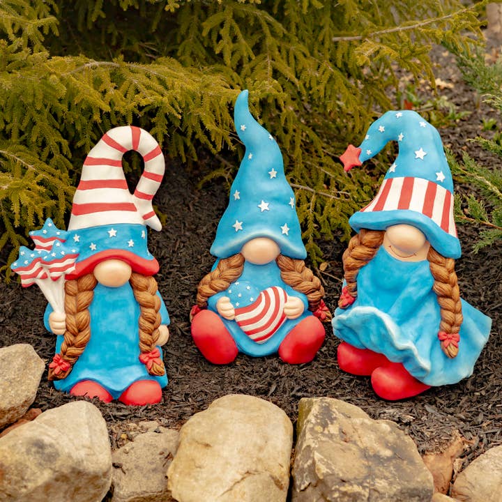 Nains de jardin américains « Americanas », lot de 3 pour la vente par Zaer Ltd. International