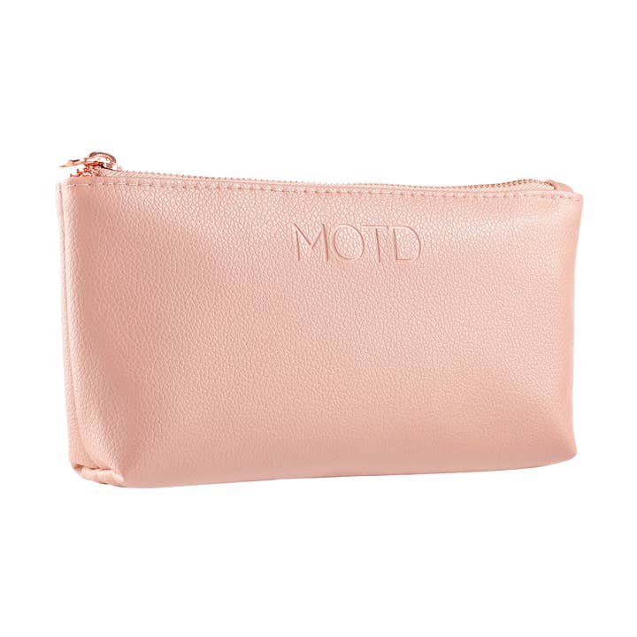 Blush Pink Makeup Taske Børsteopbevaring for engroshandel hos MOTD Cosmetics