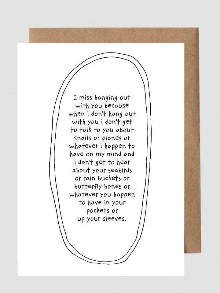 Missing you, like, a lot. - Greeting Card for wholesale by The Art of Seth