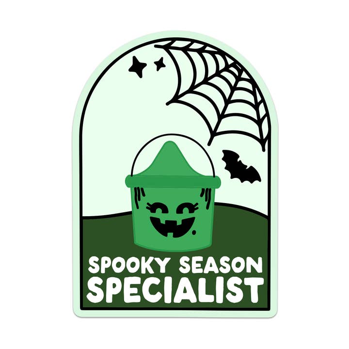 Spooky Season Specialist Witch Vinyl Sticker for wholesale by Mouthy Broad