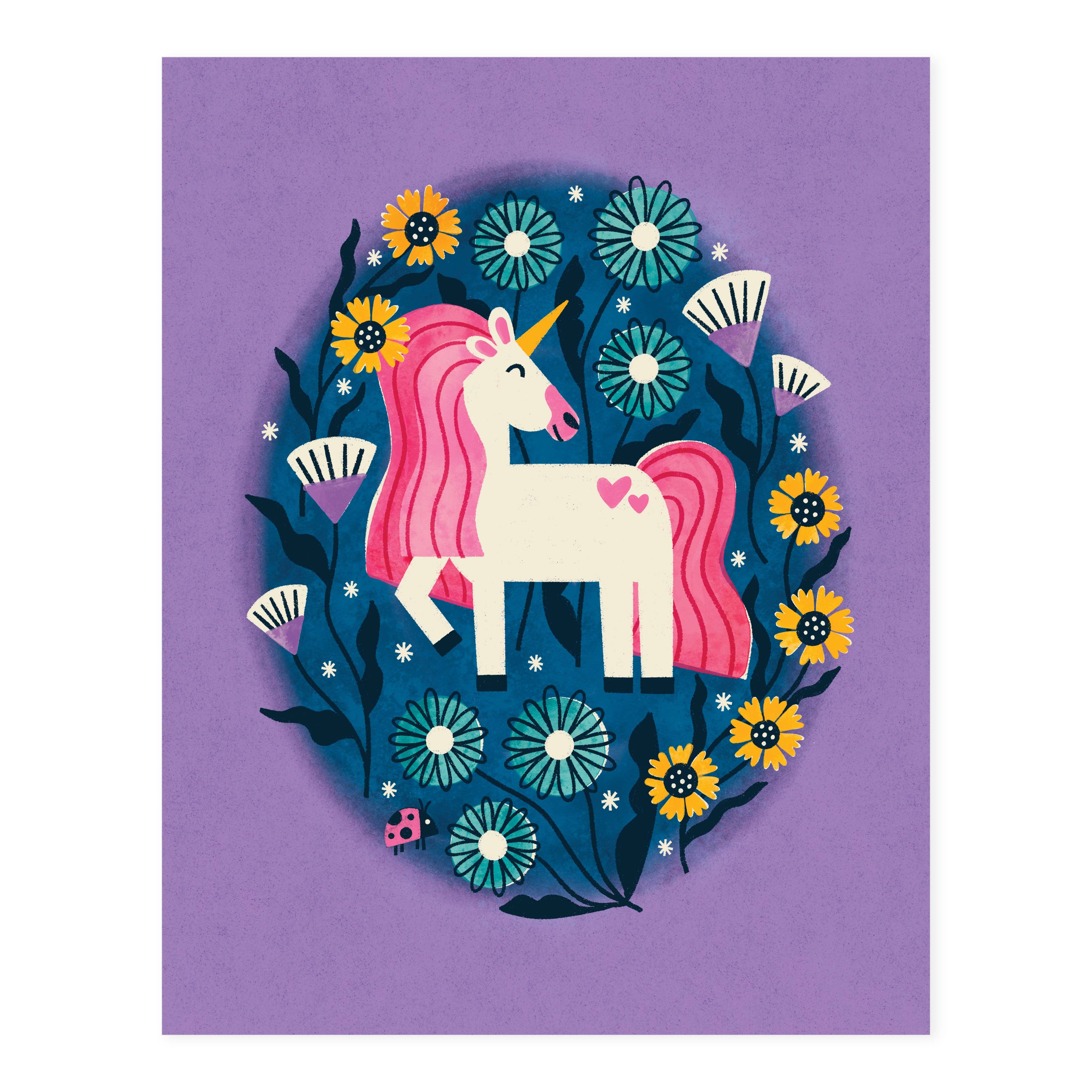 Hideaway House Studio - Wholesale Art Print - Unicorn Print1