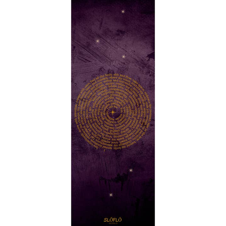 Suede SLOFLO Combination Yoga Mat 4mm Mantras for wholesale by Sloflo World