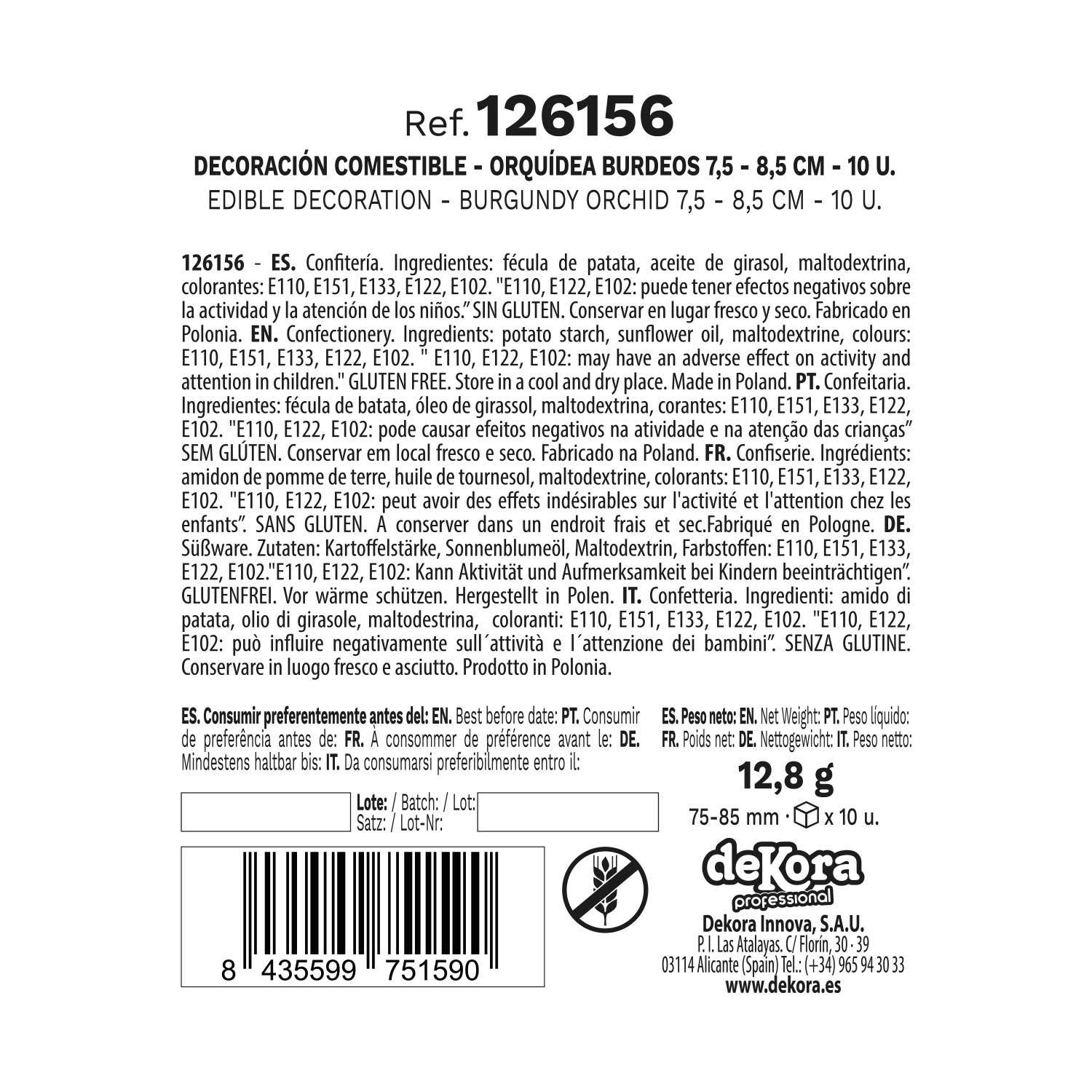 dekora – Engroshandel Kagepynt – Spiselige vaffelblomster til kage, 8,5 - 7,5 cm17