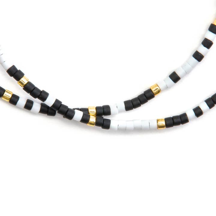 Luxenter - Wholesale Beaded Bracelet - Pulsera con Cristal Negro acabado oro 18k - Furie2