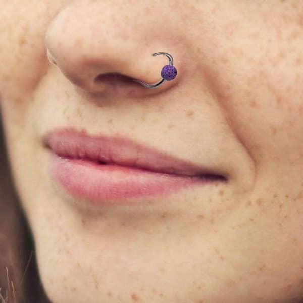 Fuze Body - Vente Anneau de nez - Bague de nez à clipser en lave violette