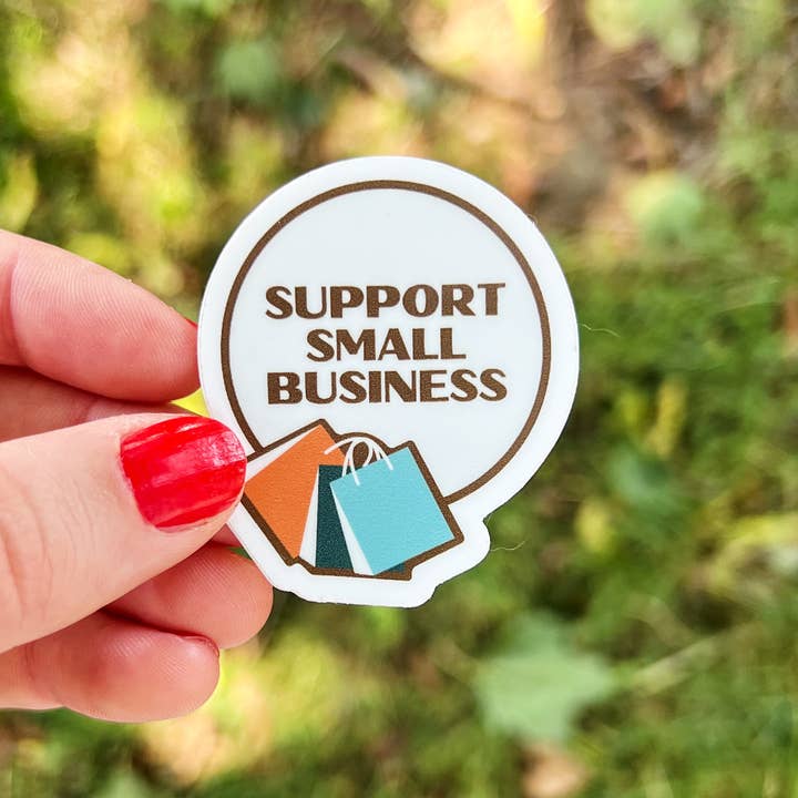 Stöd Small Business 2x2 Die Cut Klistermärken för wholesale av Julie Annette Studios