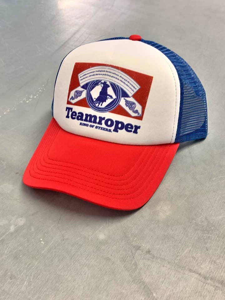 Team roper - King of Steers foam trucker hat for wholesale by Rockin A Design