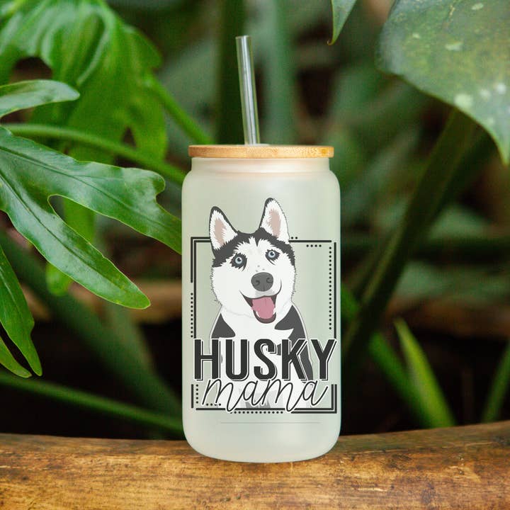 Husky Mama - Frosted Can Glass for wholesale by Livy Lou Designs + Co