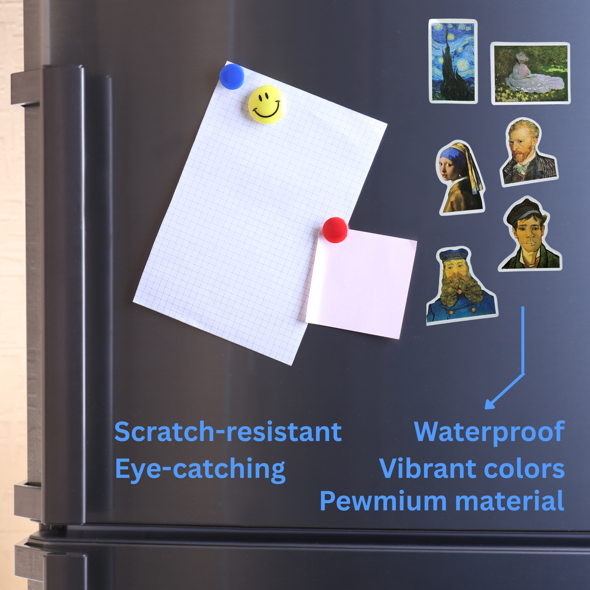 Fiona Accessories - Vente Autocollant - Autocollants d'art pour boutiques de cadeaux de musées, peintures d'artistes célèbres3