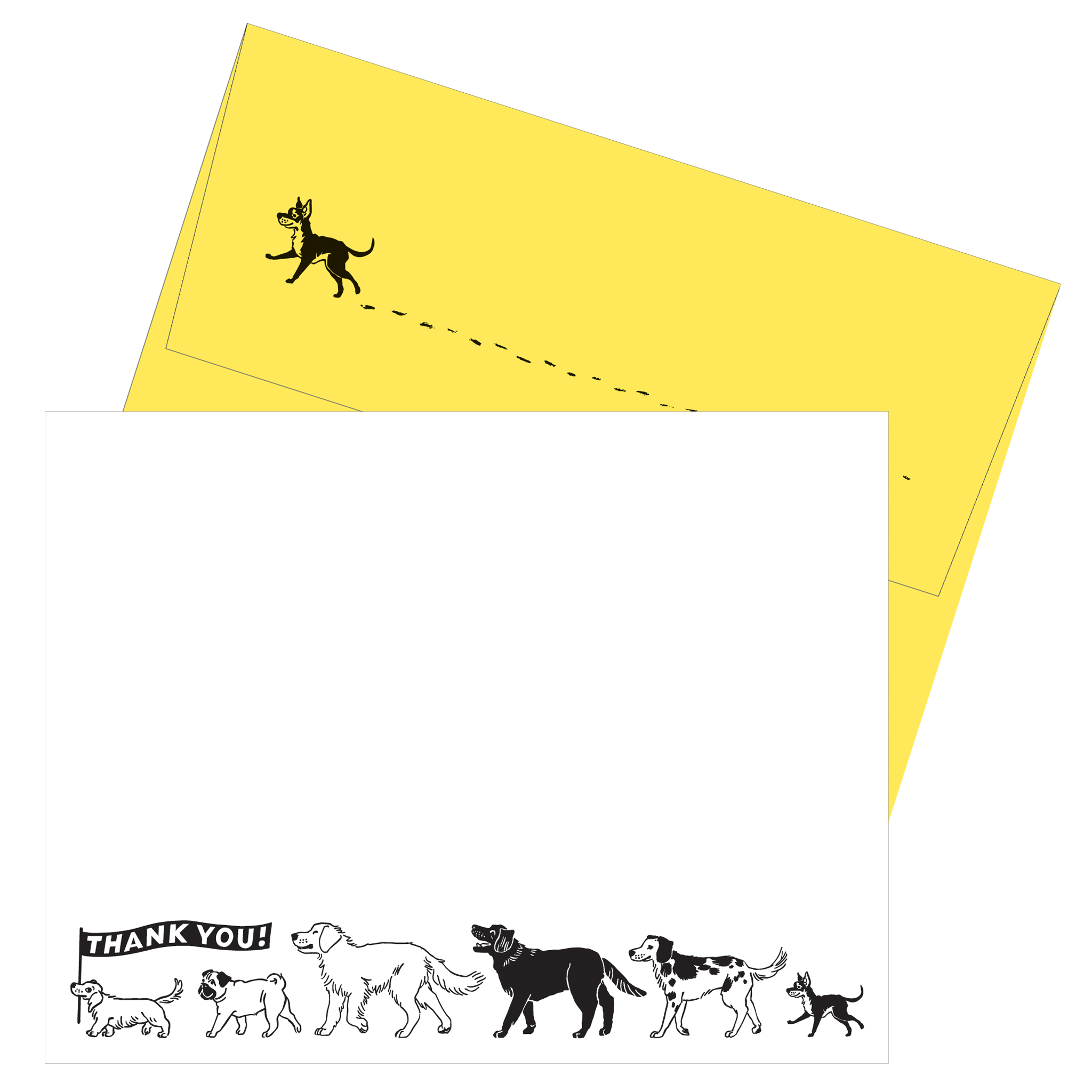 Smudge Ink - Wholesale Stationery/Notecard Set - Dog Parade Note Cards with Letterpress Envelopes2