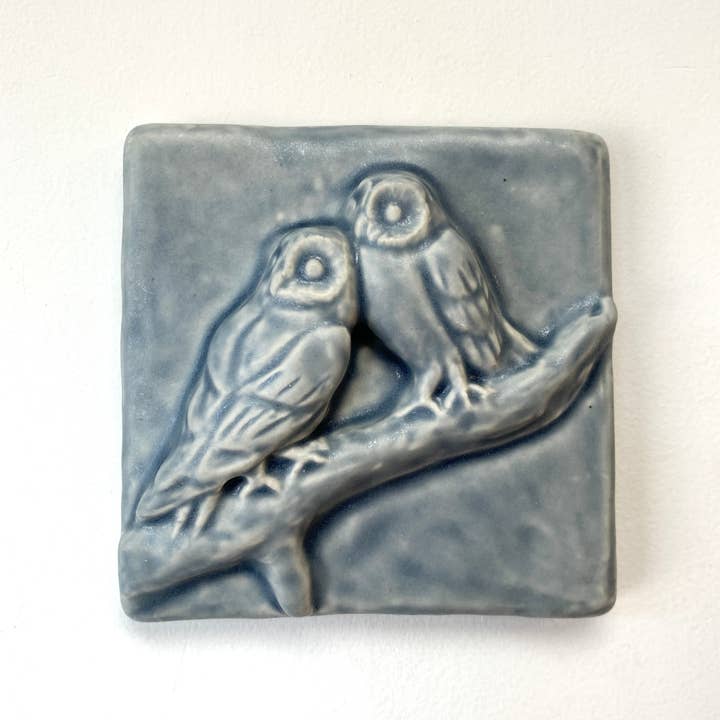 Whistling Frog Tile Inc. - Wholesale Wall Tile - Owl Friends Art Tile 4x4"8