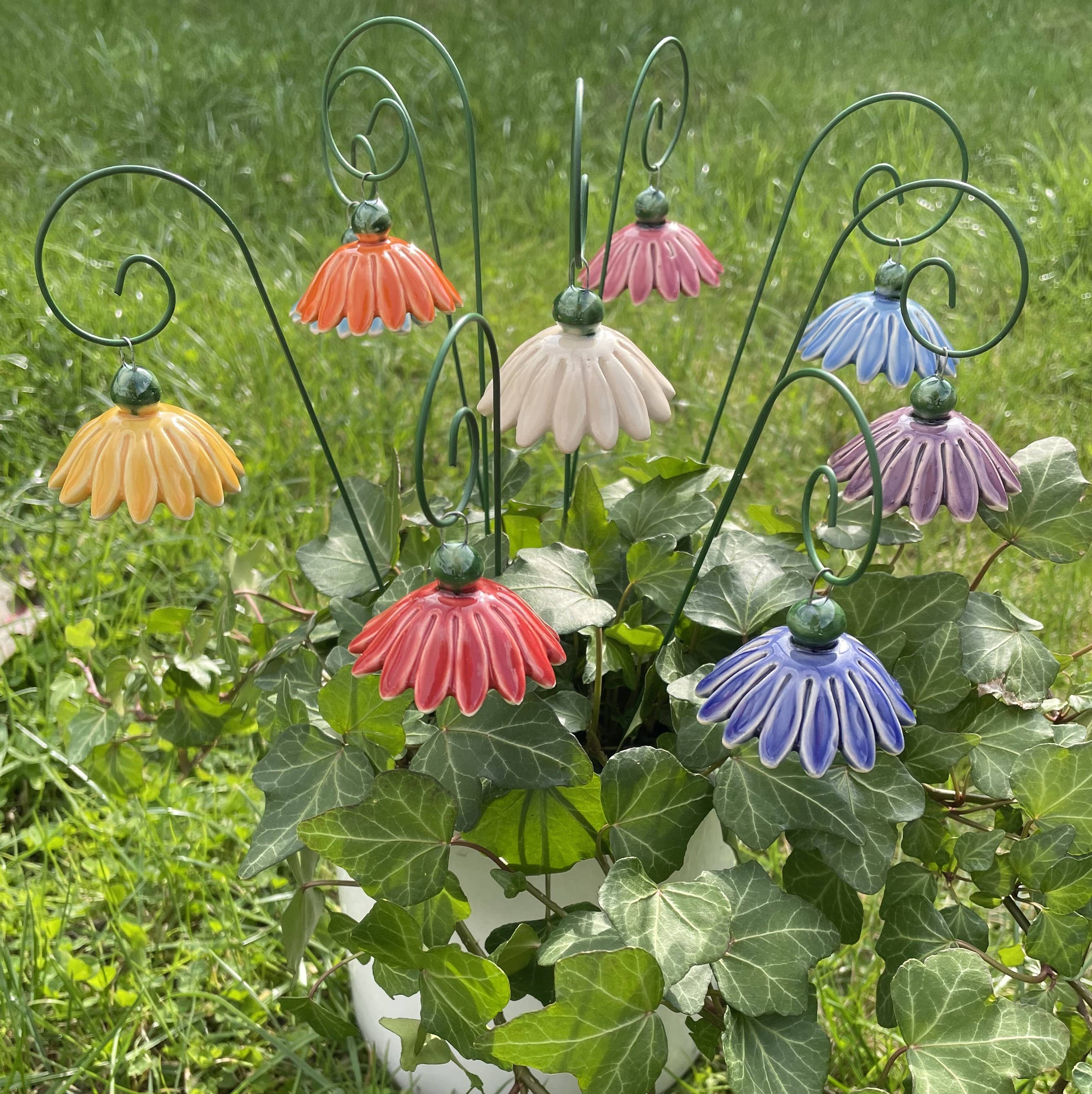 Pannonhem AB. - Wholesale Garden/Lawn Stake - Ceramic Flower Fairytale Flower, Plant stake8