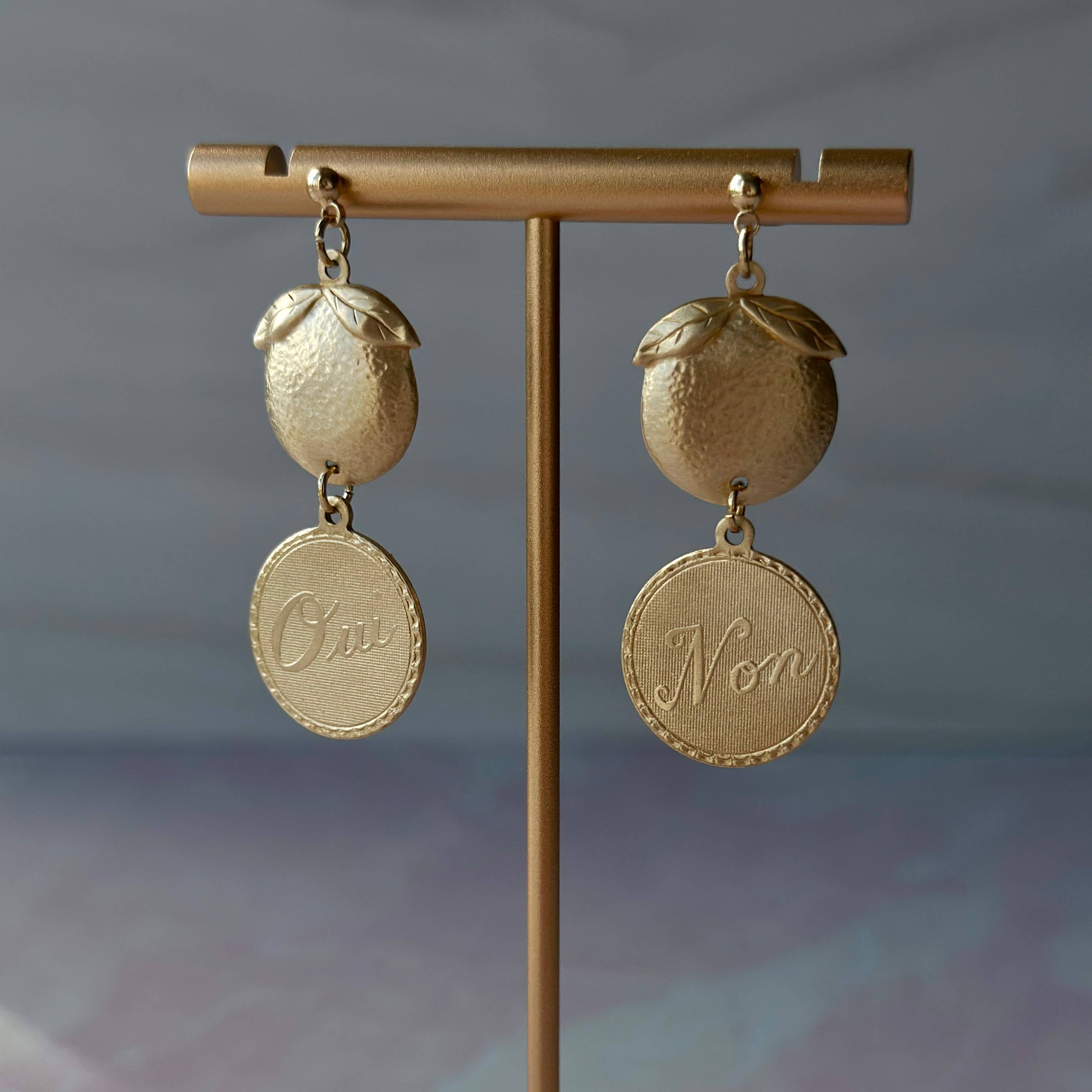 The Brass Era - Wholesale Dangle Earrings - French Indecision Earrings | Vintage Brass Earrings