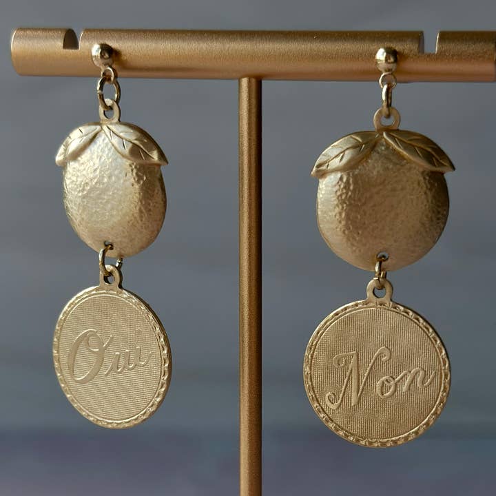The Brass Era - Wholesale Dangle Earrings - French Indecision Earrings | Vintage Brass Earrings0