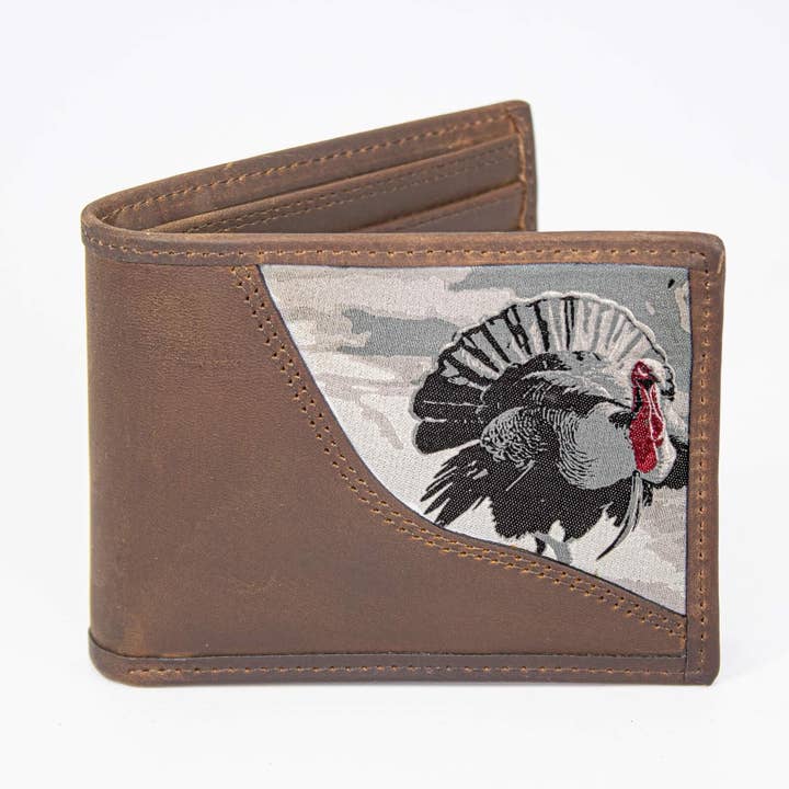Turkey Men's Bifold Woven Patch Leather Wallet. for wholesale by Zep-Pro