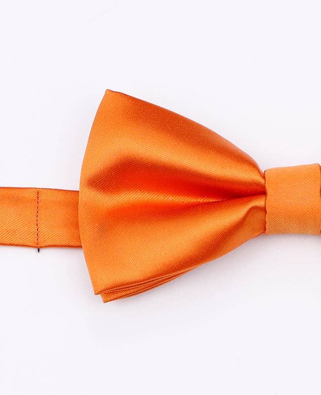 Unipap's - Wholesale Bow Tie - Men's - Men's Orange Bow Tie in Polyester "Jules"2