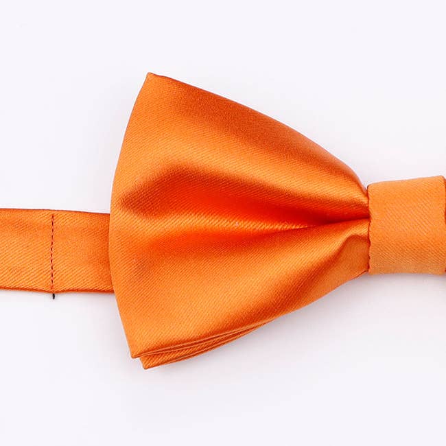 Unipap's - Wholesale Bow Tie - Men's - Men's Orange Bow Tie in Polyester "Jules"2