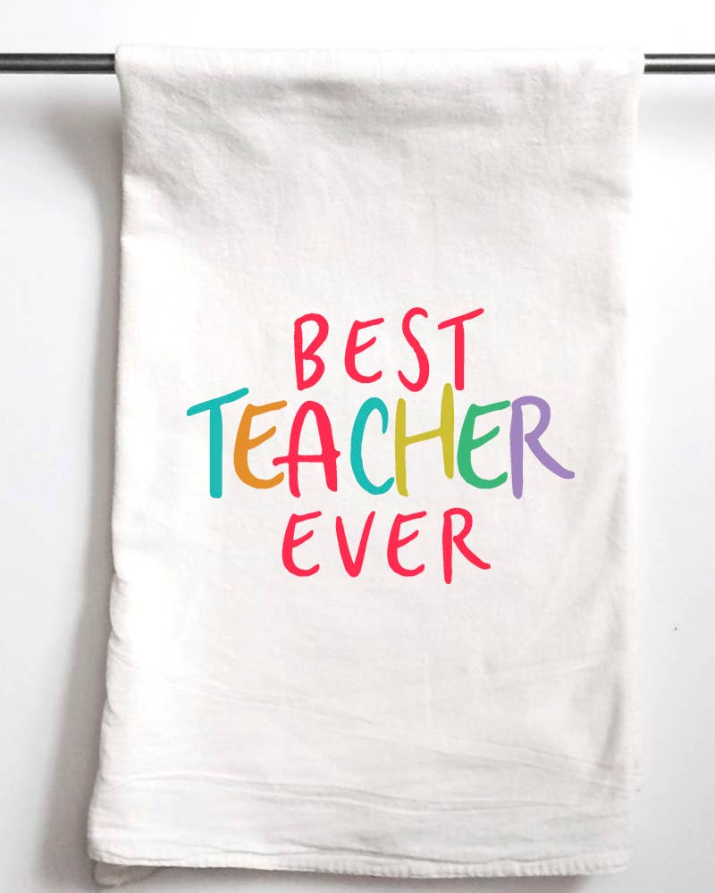 Aspen Lane – wholesale Tea towel – Best Teacher Ever | Gift Towel , teacher appreciation1