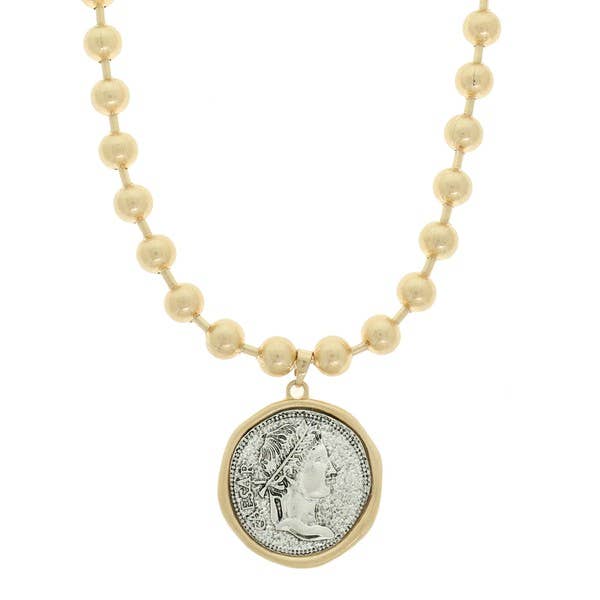 anbfashion - Wholesale Pendant/Charm Necklace - JULIUS CAESAR ROMAN COIN PENDANT NECKLACE N168752
