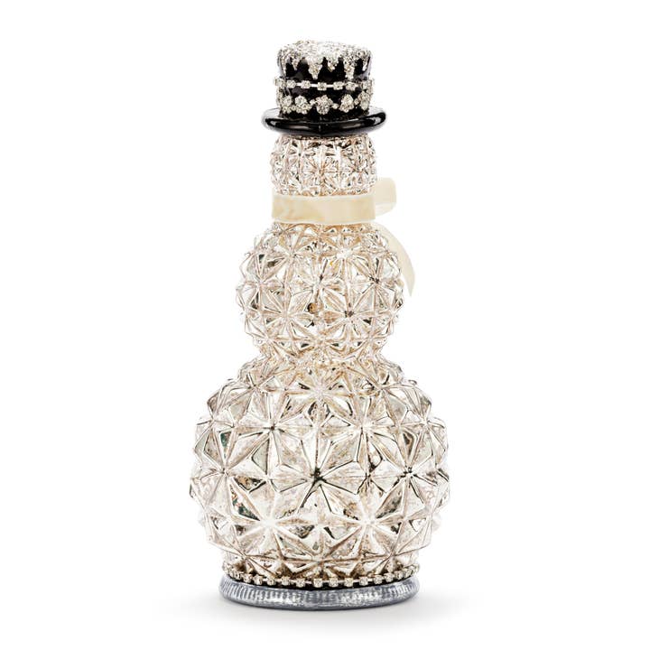 DEMDACO - Wholesale Christmas Decoration - Mercury Glass Sparkle Lit Snowman Figure - 6x11in2