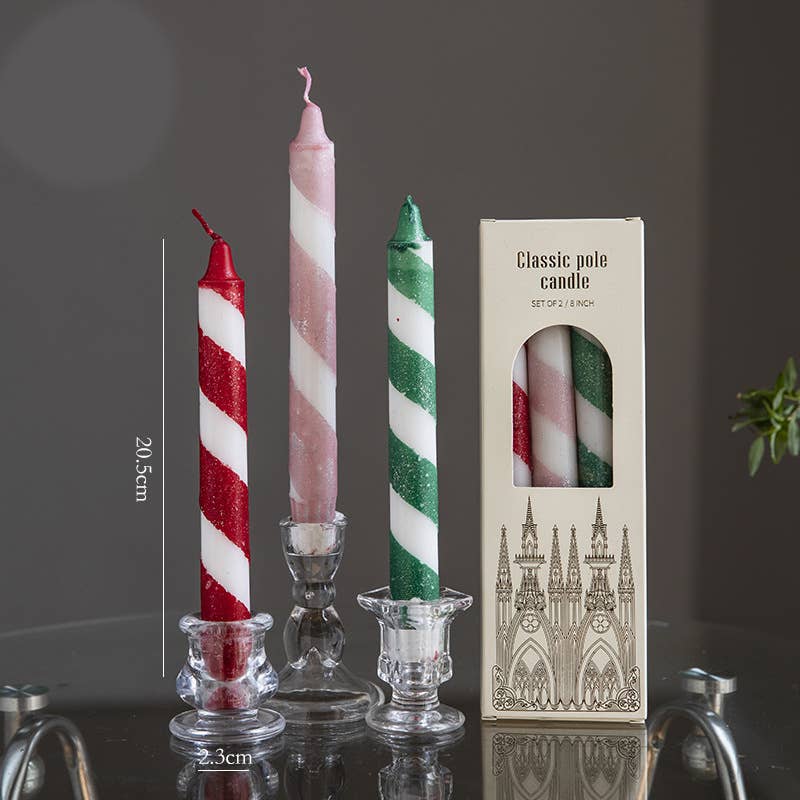 Candles Meta – Großhandel Konische Kerze/Kerzenhalter – 3 Stück 20 cm nordische Weihnachtsduftkerzen im Taper-Stil4