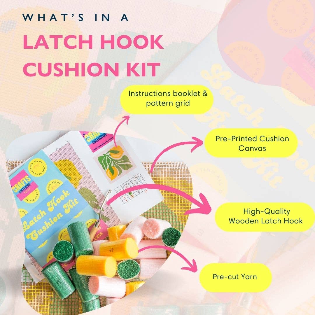 The Crafts Collective – wholesale DIY craft kit – Sugarbush Latch Hook Cushion Kit1