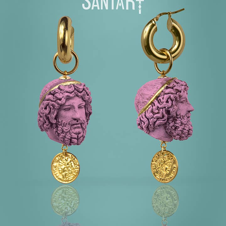 Santart - Wholesale Dangle Earrings - Zeus pink earrings