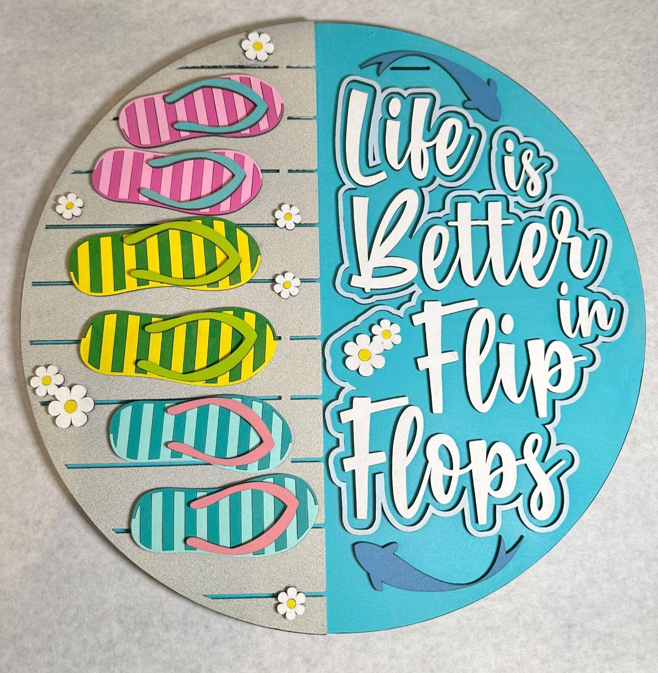 Crazy Daisy Designs - Wholesale DIY Craft Kit - Life is Better In Flip Flops  | DIY Door or Tabletop Kit1