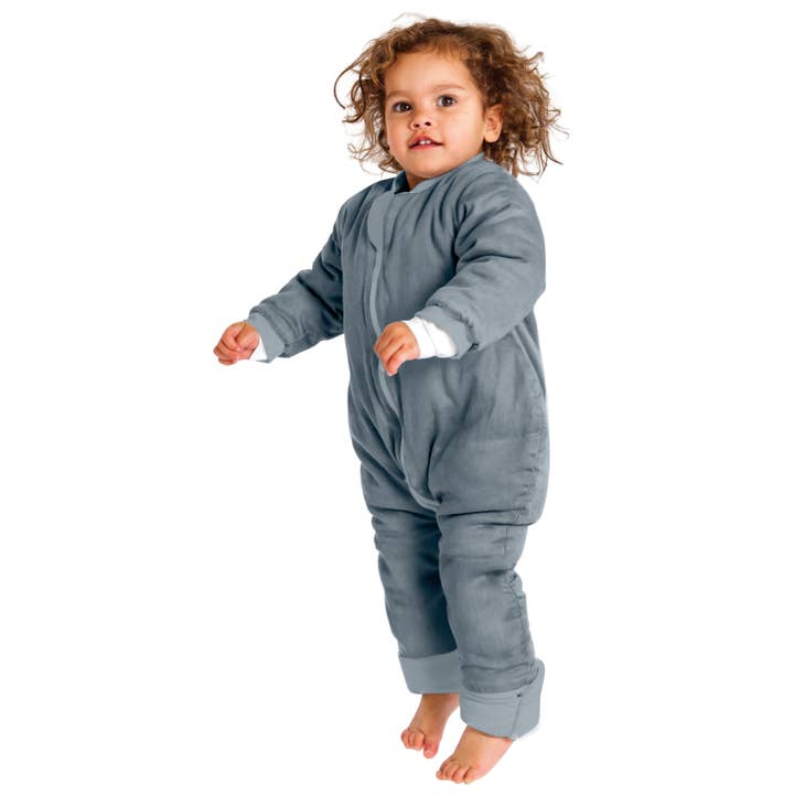 warmies with arms and legs cotton (2-3y) 3.0 tog - charcoal/hugs equals love for wholesale by Babystudio