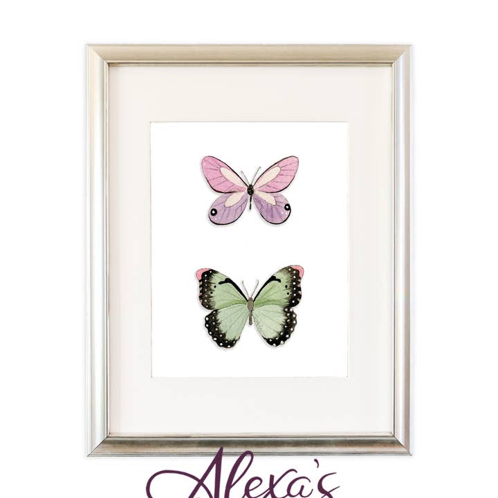 Butterflies Print 1 for wholesale by Alexa's Illustrations
