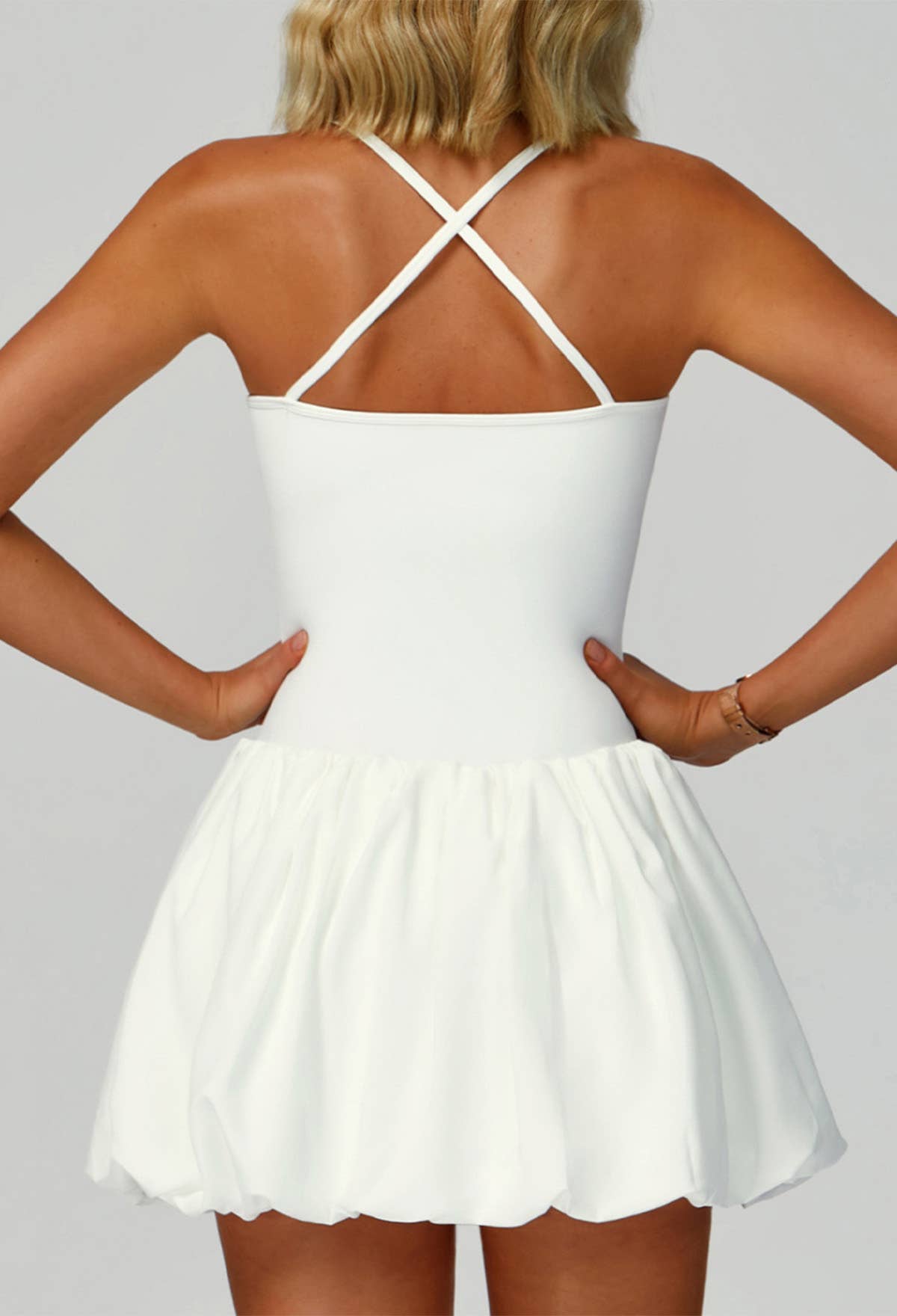 Crave by FW – wholesale Athletic dress – Women′s – Cross Back Tennis Dresses with Short and Pocket18