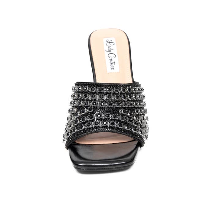 LADY COUTURE - Wholesale High Heels - Women's - Royal Jewels Slide with Metallic Jewels Heel
3