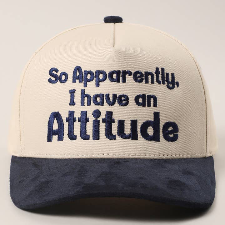 Fashion City - Wholesale Trucker Hat - Women's - So Apparently I Have An Attitude Two-Tone Suede Trucker Hat11