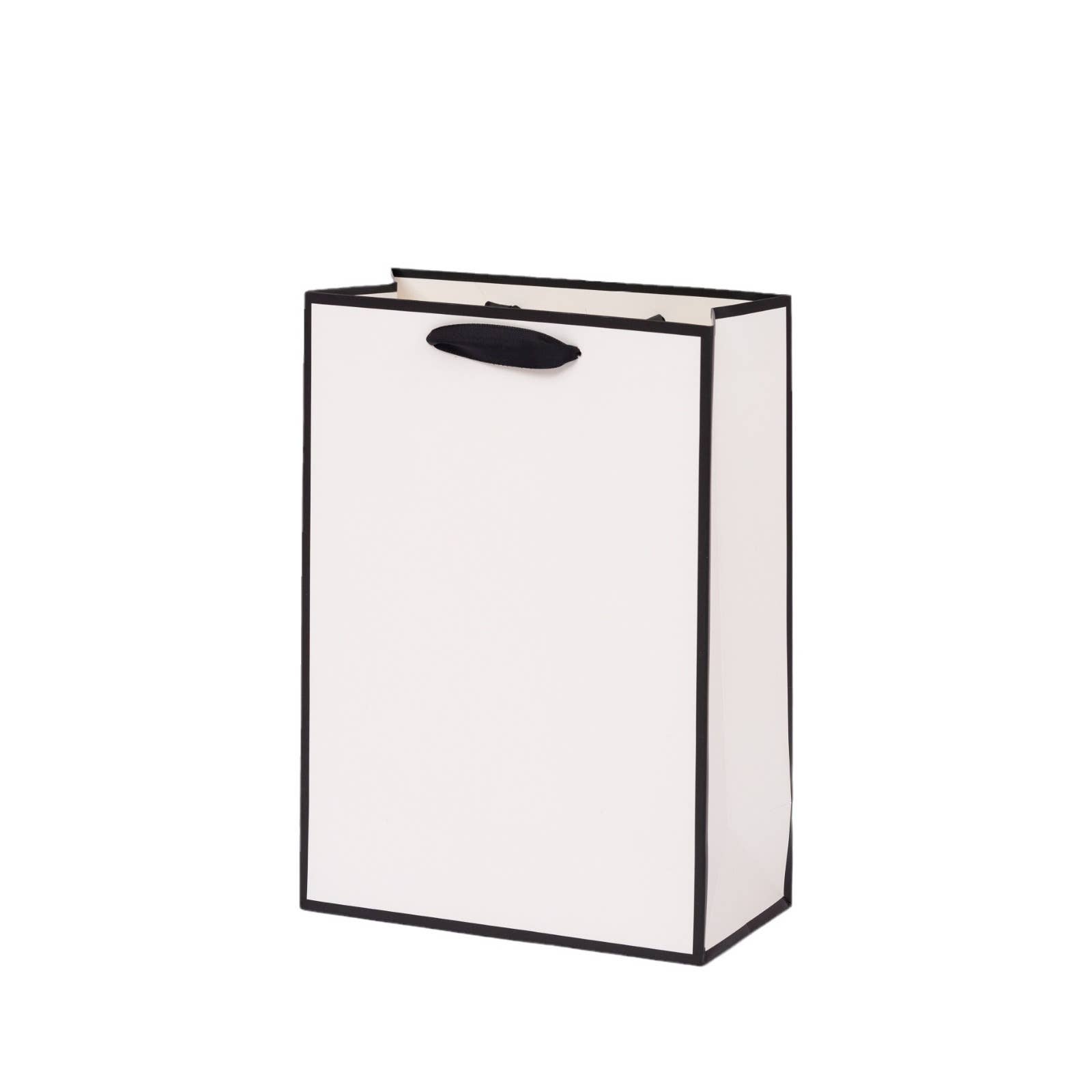 Zakka - Wholesale Gift Bag - 50pcs Gift Shopping Tote Bag 6"x2.5"x8" White 2