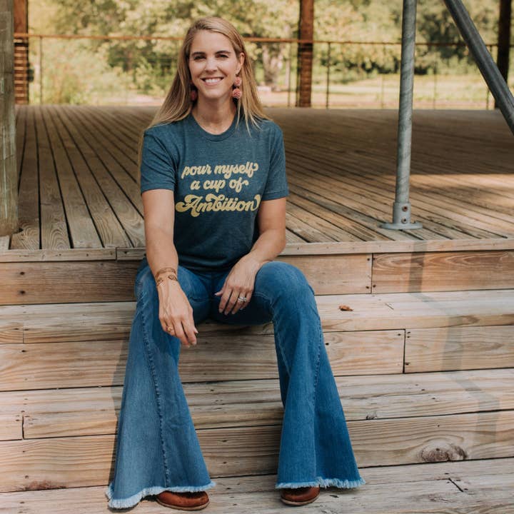 Sweet Baton Rouge - Wholesale Screen Printed T-Shirt - Women's - Pour Myself A Cup Of Ambition T-Shirt2