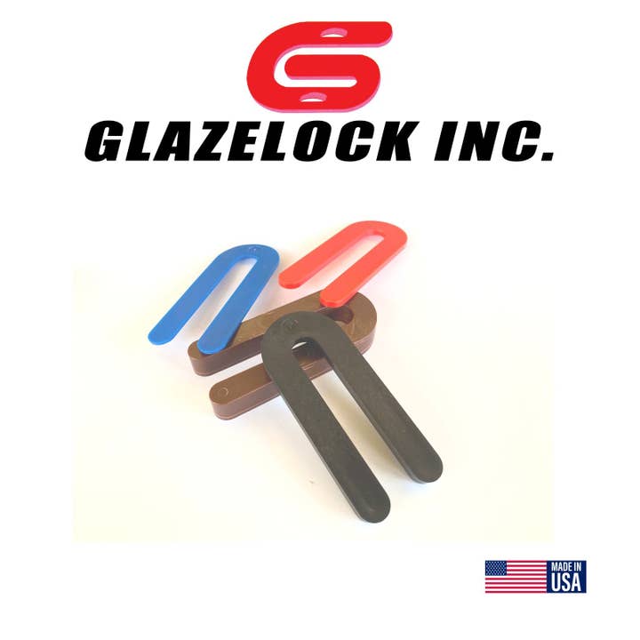 Glazelock U-shaped Shim 3.5", Horseshoe Plastic Flat Shims 3-1/2"L x 1-1/2"W with 1/2" Slot for wholesale by FLI Products