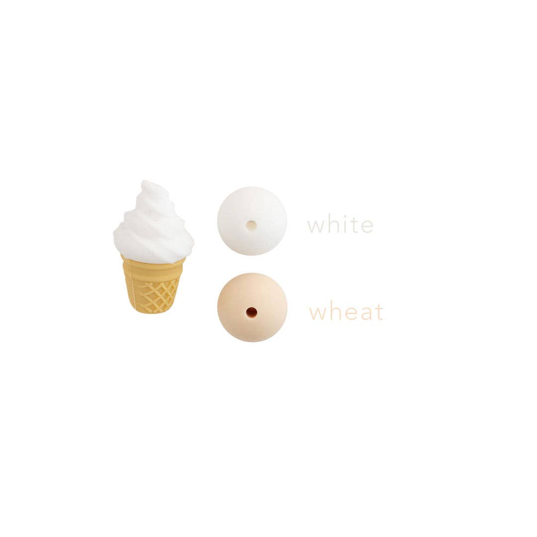 Cara & Co Silicone Craft Supply - Wholesale Craft Supplies - 3D Ice Cream Cone Silicone Focal Beads3