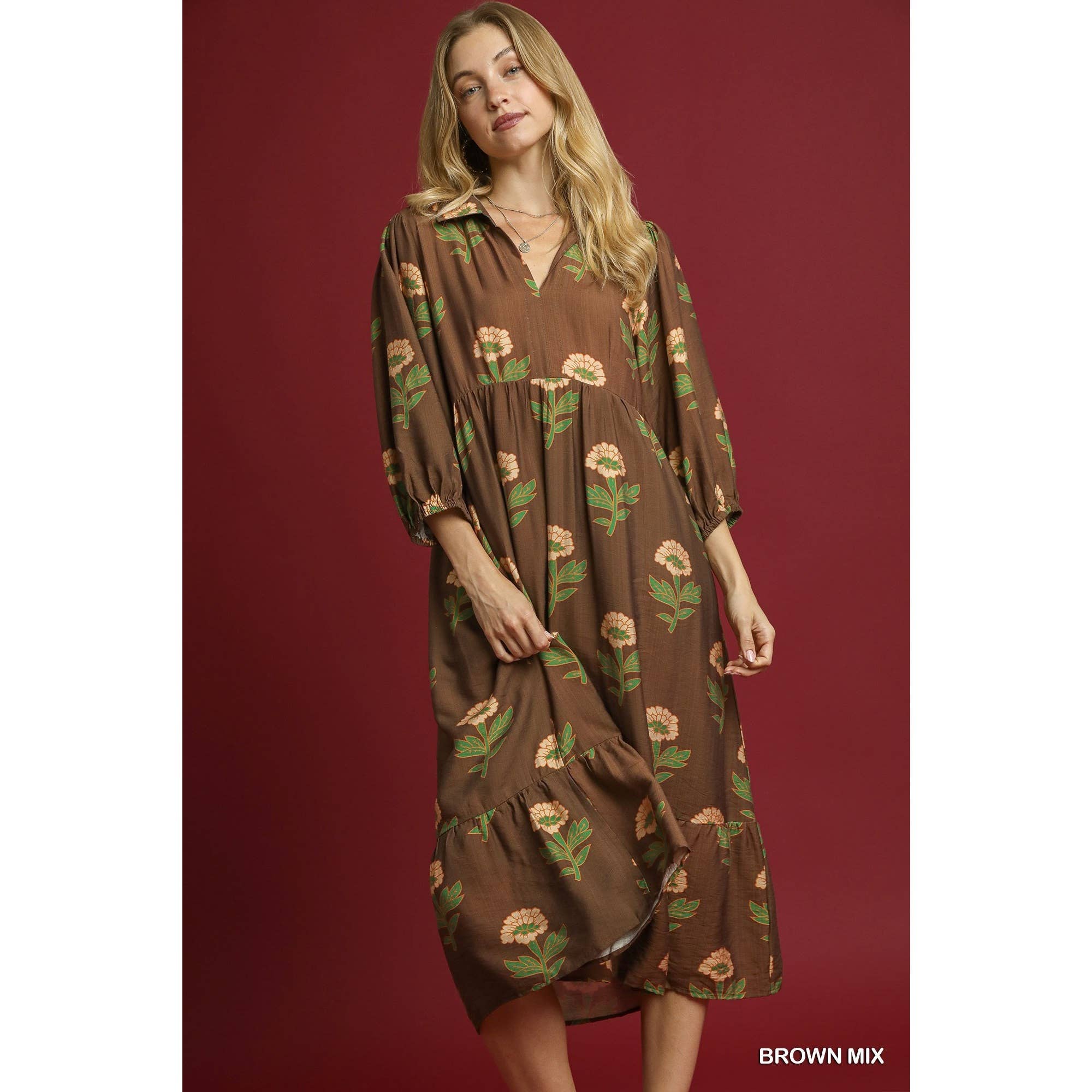 STYLE USA - Wholesale Jurk - Dames - Maxi jurk met bloemenprint10