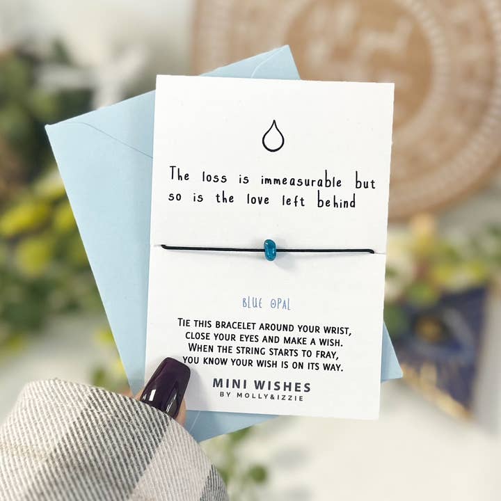 Crystal Mini Wish Bracelet - Loss Is Immeasurable for wholesale by by Molly&Izzie