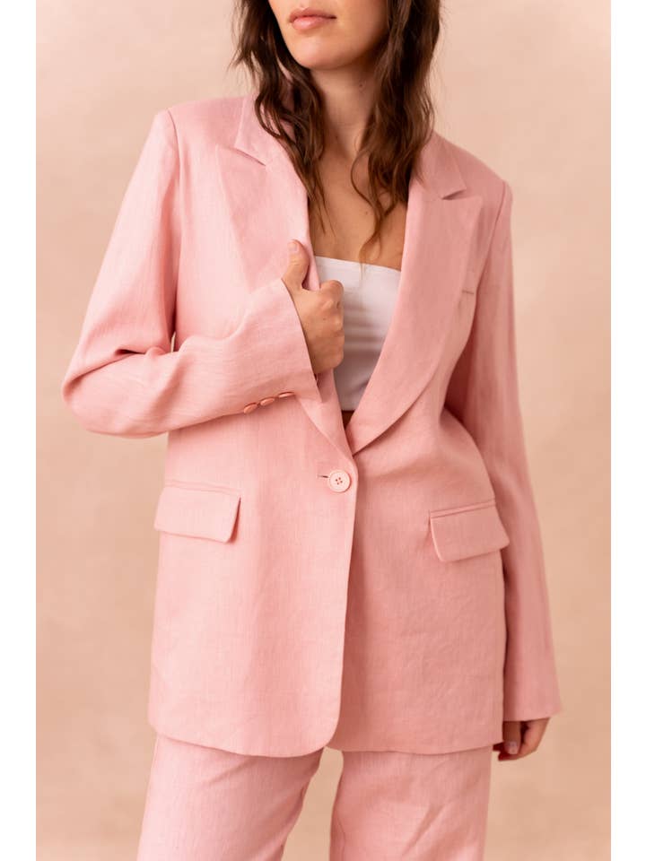 Attentif Paris - Vendita all'ingrosso Blazer - Donna - Giacca blazer in lino premium taglio dritto51