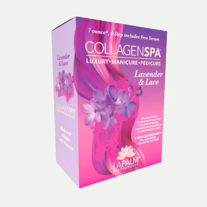 La Palm Collagen Spa 6-trins manicure/pedicuresæt Lavendel og Blonde for engroshandel hos BranVx Distributors