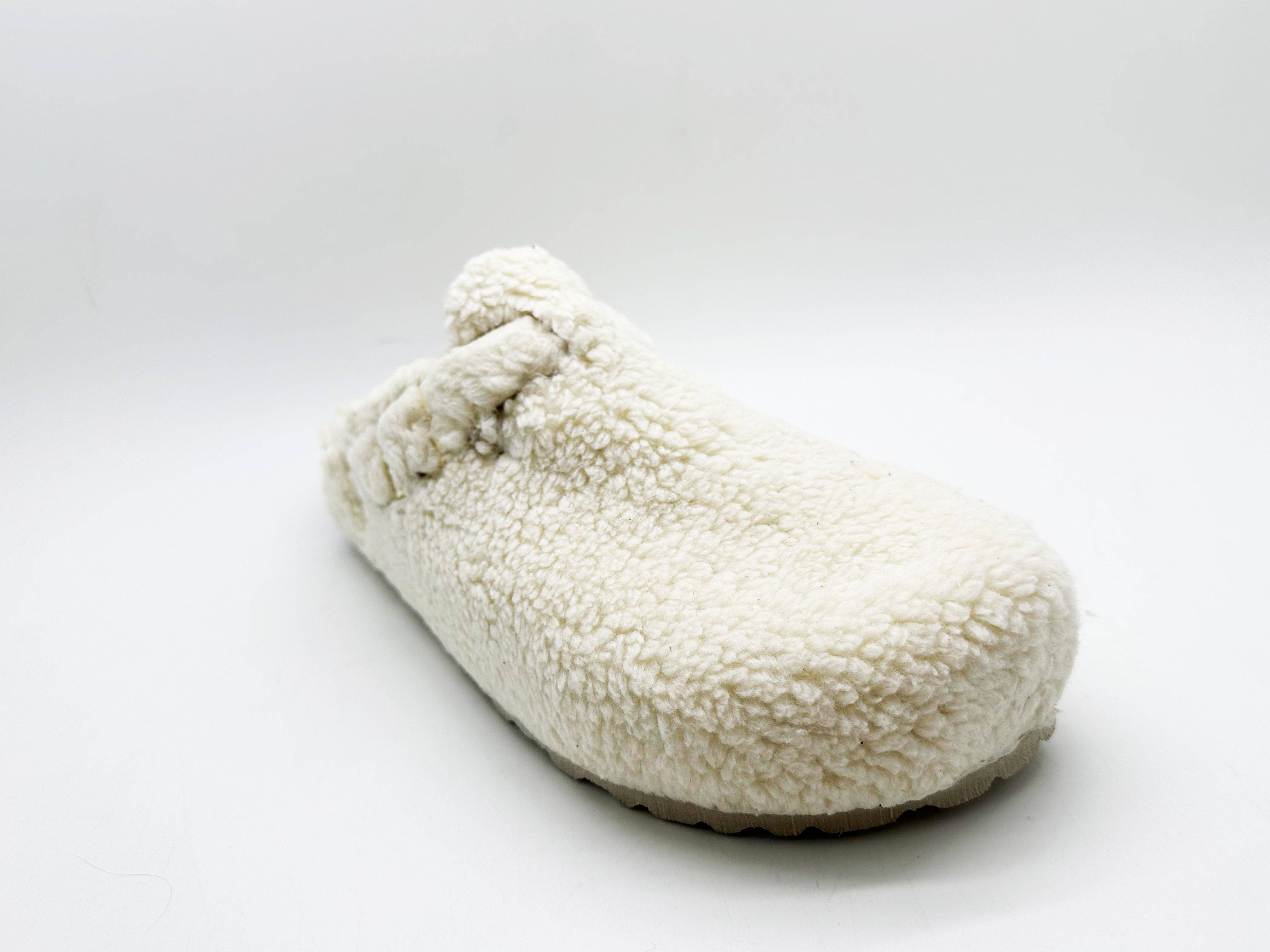 thies - Wholesale Klompen - Dames - thies 1856 ® eco teddy vegan klompen in off-white1