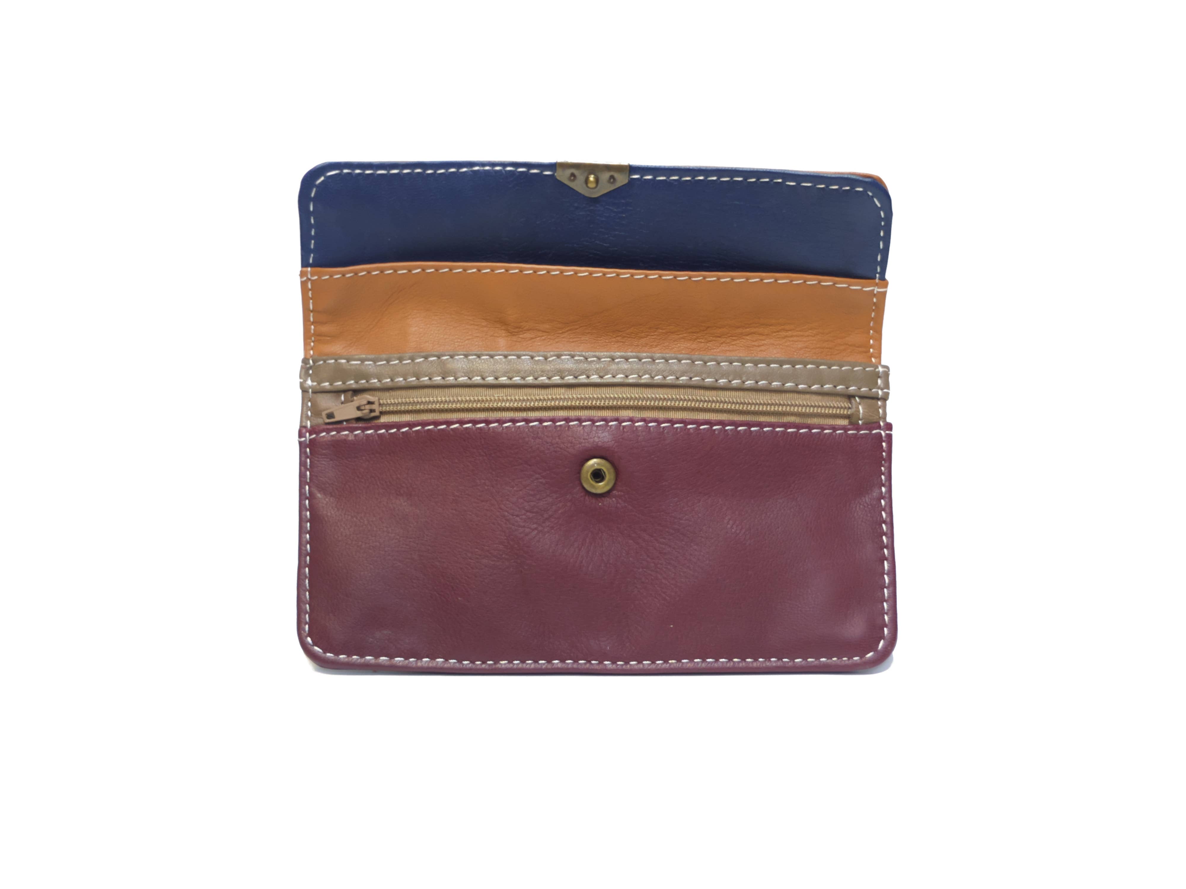 Royal marais - Vente Porte-monnaie – unisexe - porte monnaie multi poches en cuir Pm401728