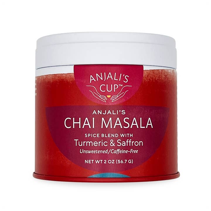 Anjali's Chai Masala with Turmeric & Saffron, Tin (2.00 oz) for wholesale by Anjali's Cup