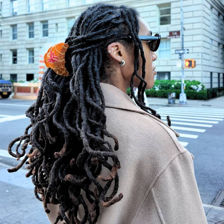 Solar Eclipse - Wholesale Hair Clip - Women's - Hand-Painted Bow Croissant Claw Hair Clip | Eco-Friendly5