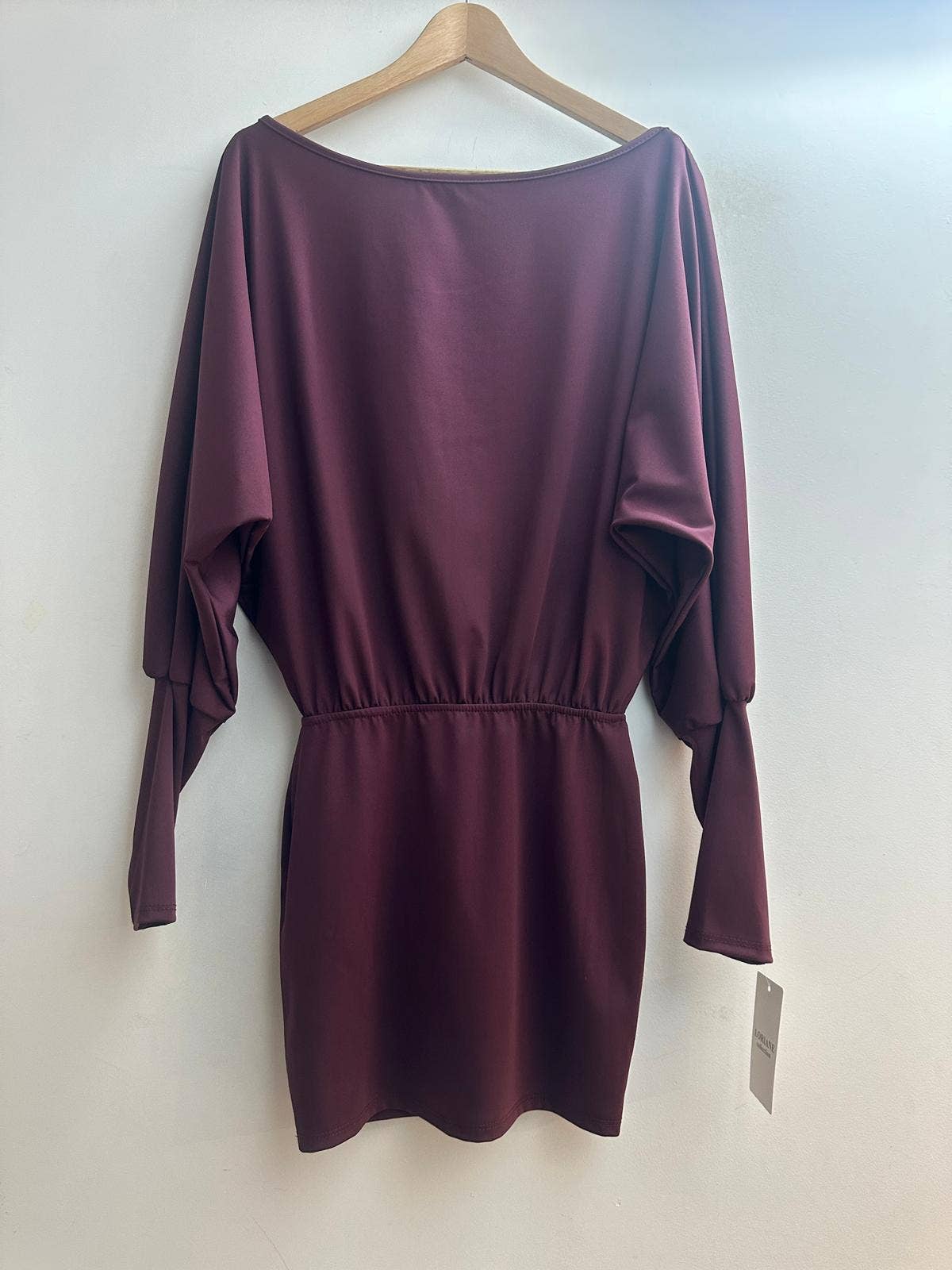 LORIANE – Großhandel Kleid – Damen – 7455 Einfarbiges kurzes Kleid0