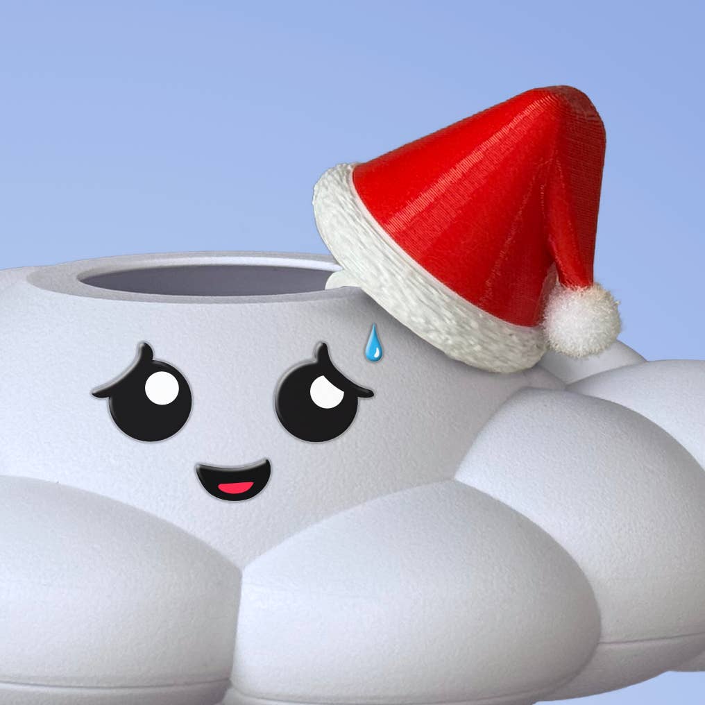 The Cloud Makers - Wholesale Plant Pot - Santa Hat Charm
