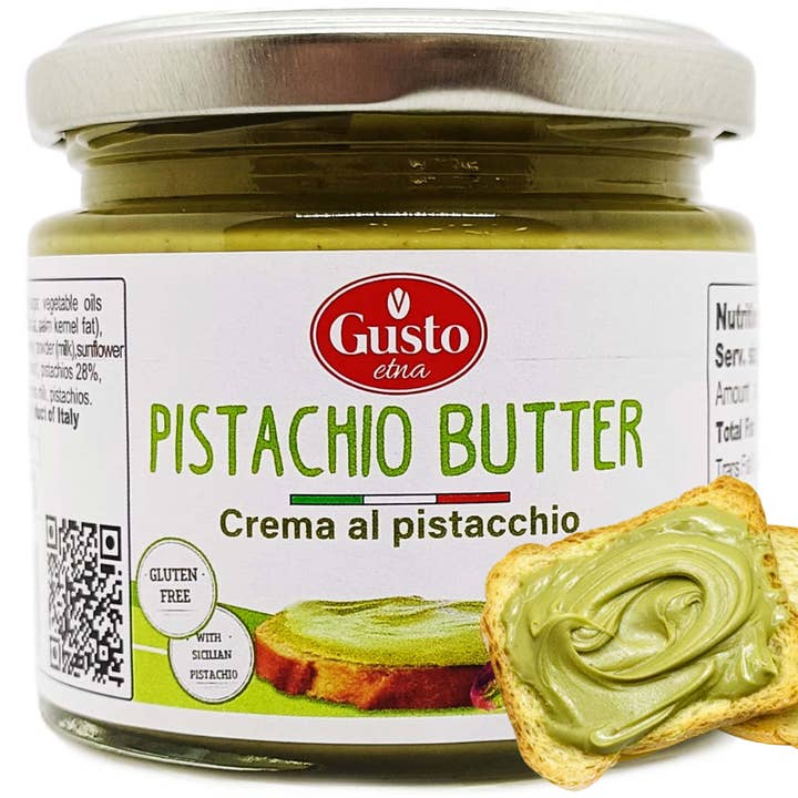 Wholesale Italian Food - Wholesale Nut Butter - Gusto Etna, Pistachio Nut Butter, 6.7 oz